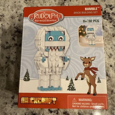 Bumble Figure Brick Building Set RUDOLPH RED NOSED REINDEER BRICKCRAFT 4'' NIB