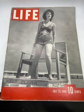 LIFE Magazine July 29 1940 Vol 9 No 5 Girl Lifeguard Manhattan Beach