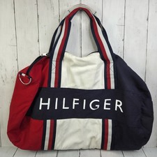 Tommy Hilfiger Duffle Bag Spellout Colorblock Duffel Vintage Stained No Strap