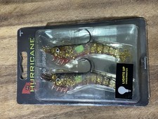 Hurricane Pyro Shrimp Saltwater Lure Lights Up, Gold Red Yellow, 2 Pack