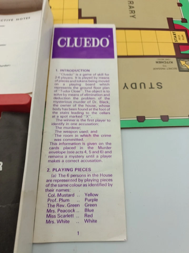 Vintage Travel Cluedo - The Great Detective Game - Waddingtons - Board Game 1984 - Image 4 of 4