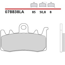 KIT DE PLAQUETTES DE FREIN AVANT BREMBO POUR BENELLI LEONCINO TRAIL 800 22-23-CO