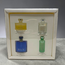 Vtg NEW Bvlgari The Collection Fragrance Gift Set 4 Pc Blv Pour Homme Parfumee