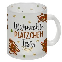 WeihnachtspläTzchen Tester Glas Tasse Mit PläTzchen Motiv