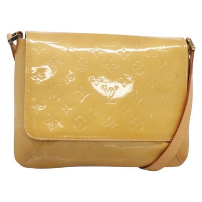 LOUIS VUITTON Monogram Vernis Thompson Street Bag Beige M91301 LV Auth ep10819