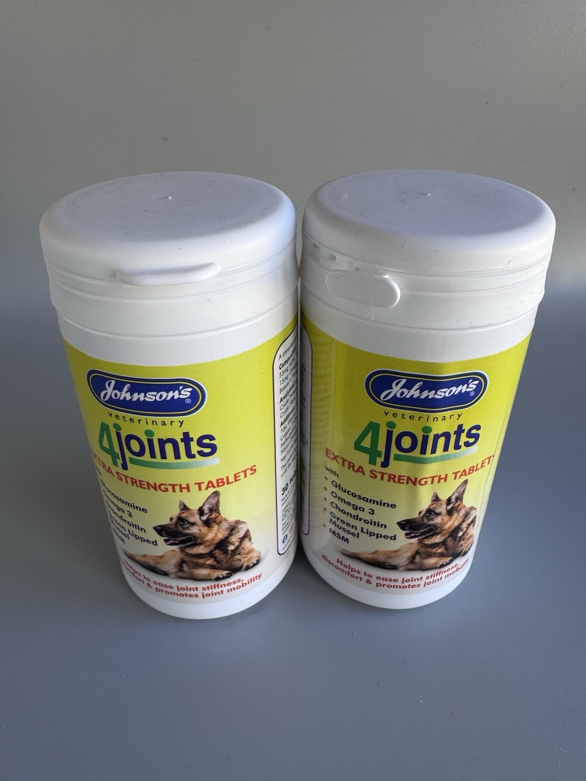 Johnsons Vet 4 Joints Mobility Tablets Pack Of 30 X 2 Bottles