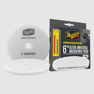 Meguiar's 6'' Ultra Universal Microfiber Pads for Finish Refinement 2 Pack M6MFP2