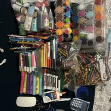 Art/school Supplies. Paint,Crayons,Markers,Pens,Pencils,Scissors, Calculator