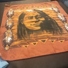 Hav-A-Hank Vintage Native American Southwest Aztec Bandana Handkerchief