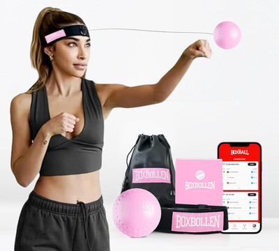   Boxing Reflex Ball - Celebrity-Endorsed Home Workout Game - App-Connected Punc