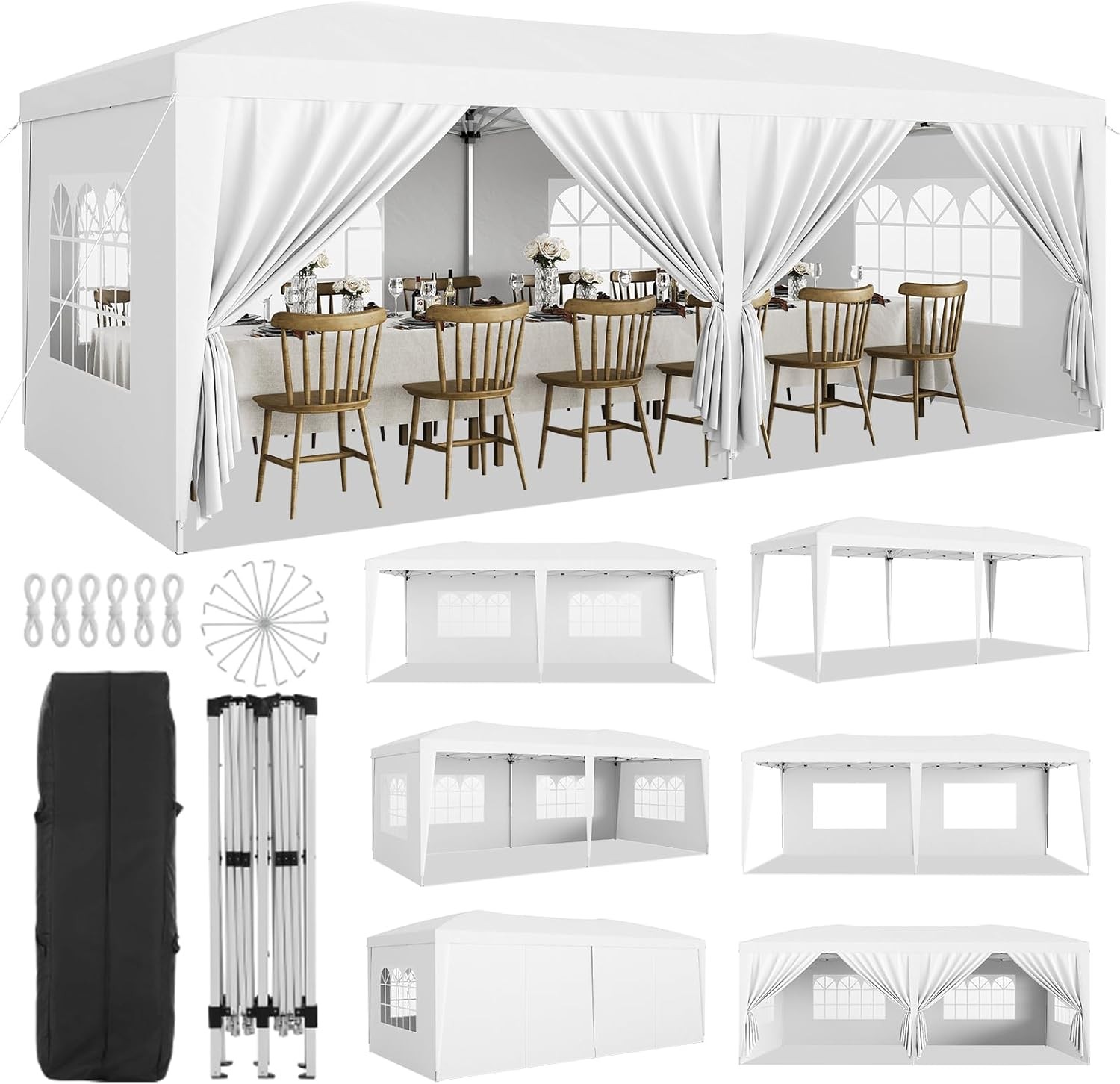 Tent With 6 Removable Sidewalls Commercial Canopy Tents