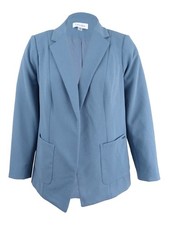 Calvin Klein Women's Plus Size Open-Front Blazer 22W, Dusty Shale