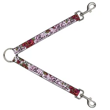 Dog Leash Splitter Born to Blossom Pink