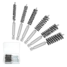 6 Pcs Stainless Steel Bore Brush,Electric Drill Wire Brush for Rust silvery