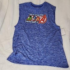 Marvel Avengers Assemble Royal Blue/white Boys XL Tank Top Size XLarge 18/20