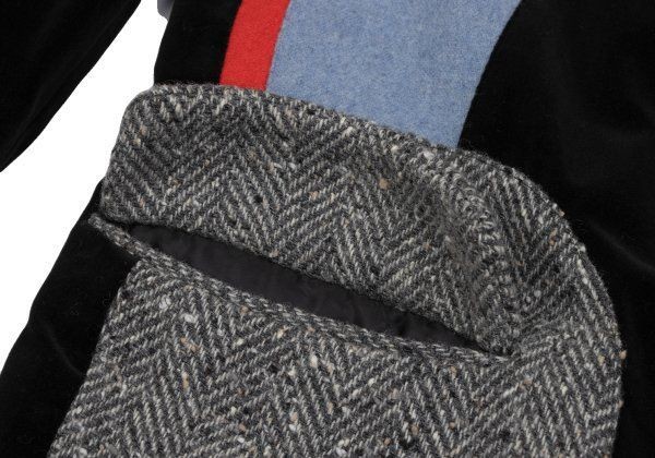 Y's for men Geometric patchwork velor jacket with… - image 9