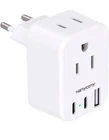 HANYCONY European Travel Plug Adapter USB C, International Adapter, US...
