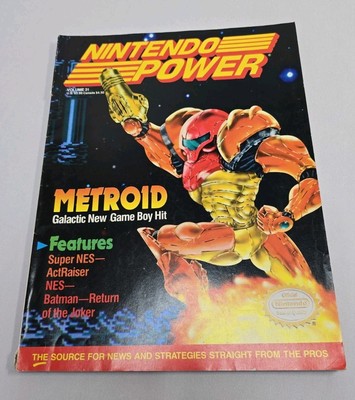 Vintage Nintendo Power Video Game Magazine Vol 31 Dec. 1991 Metroid TMNT Poster