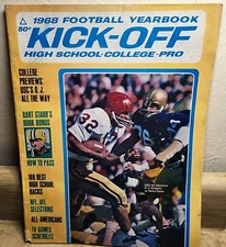 Kick-Off 1968 Football Yearbook Magazine O.J. Simpson Bart Starr Popular Library