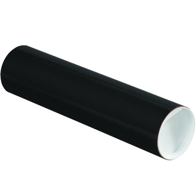 TLP3012BL Mailing Tubes with Caps, 3'' x 12'', Black (Pack of 24)