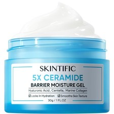 SKINTIFIC Face Moisturizer with 5X Ceramides, 1 Fl Oz Pack of 1 , white