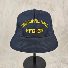 Vintage USS John L Hall FFG-32 Navy Hat California Headwear Snapback Made in USA
