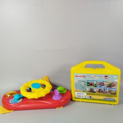 Clementoni Bundle Lenkrad & Würfelpuzzle ab 3 4 5 Jahre |   geprüft
