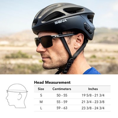 Sena R1 EVO Smart Communications Bluetooth Cycling Helmet - Black Large 59-63cm