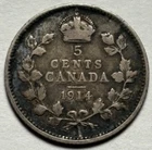 1914 Canada 5 Cents Silver — photo from another recent sale