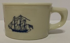 Vintage Old Spice Shaving Mug Grand Turk Salem Shulton Custard Glass
