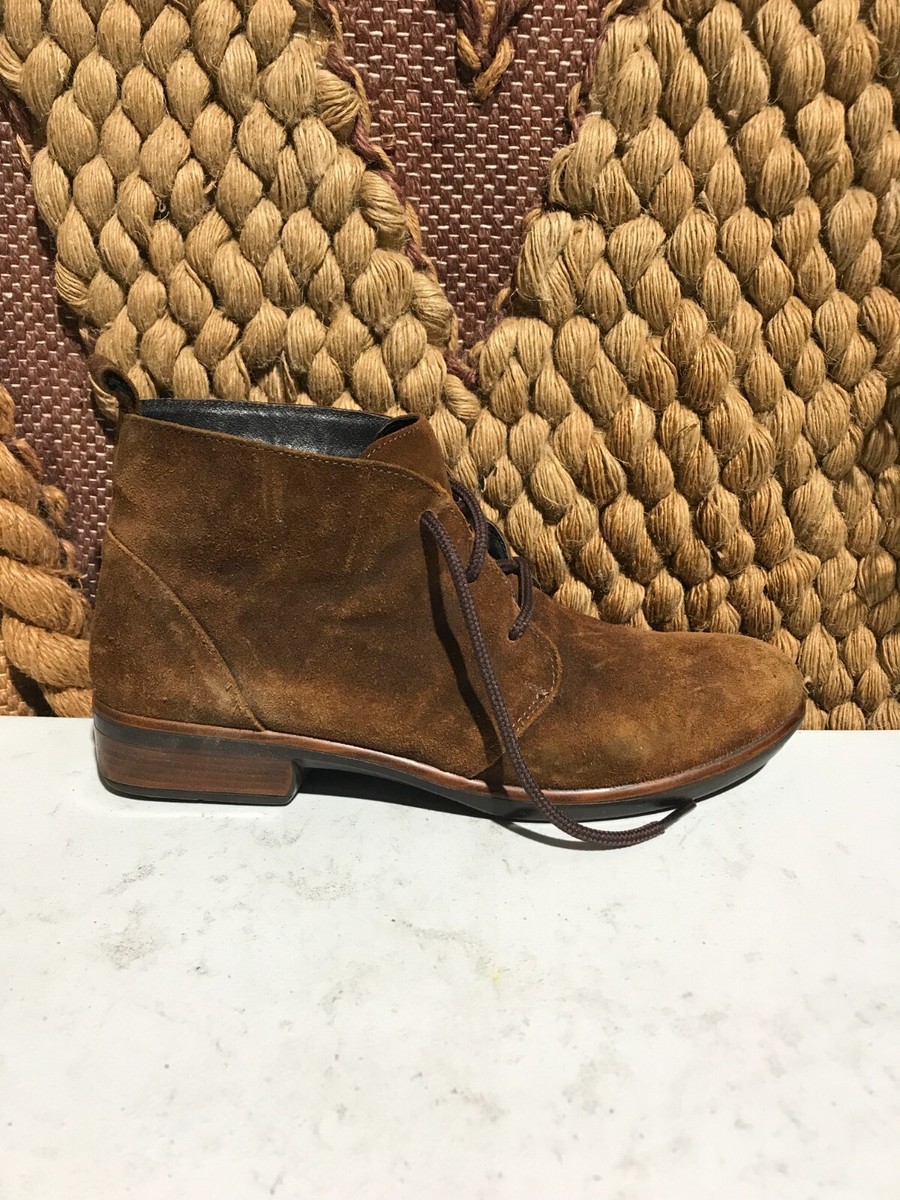 Naot Levanto Boots Women Brown Suede Bootie Casual Shoe US Size