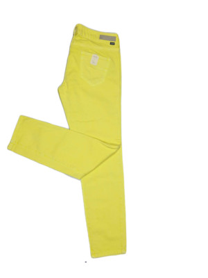 M. GRIFONI WOMEN'S DENIM JEANS YELLOW SLIM FIT STARCHED SIZE: 28 W:30 L:26 NWT