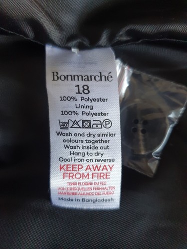 Langer grau melierter Boucle-Mantel von Bonmarché für Damen Größe 18 – einmal getragen – kostet 48 £ - Bild 7 von 7