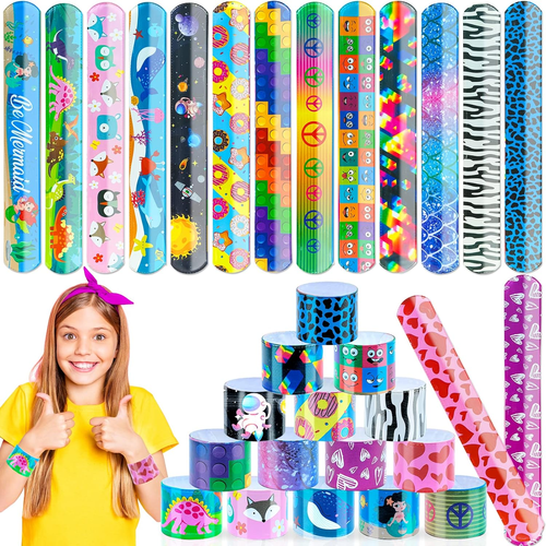 Bulk Slap Bracelets for Kids – Fun Party Favors, Retro & Beach Party Accessories
