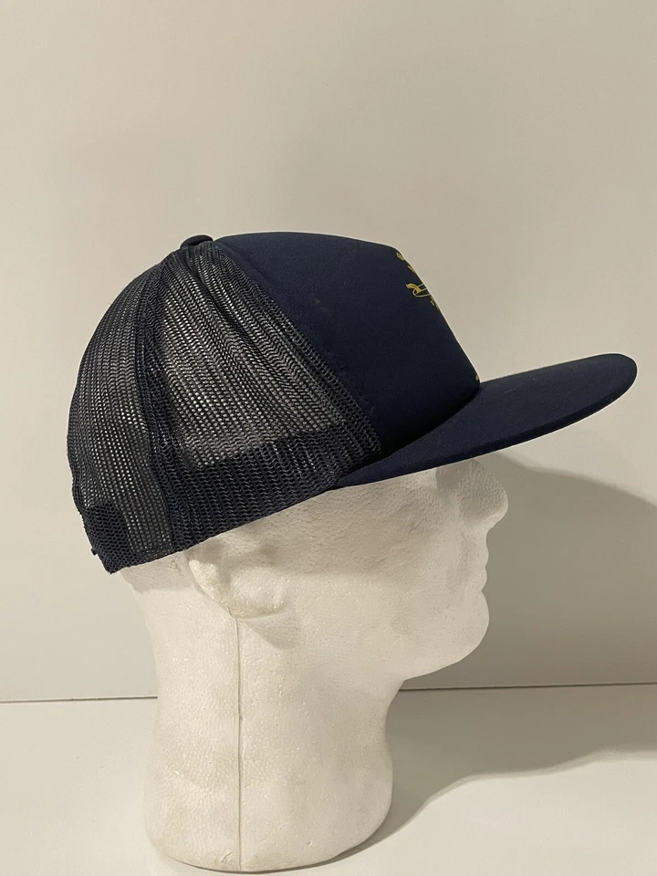 Boné Nixon Iconed azul marinho raro geométrico azul marinho malha Snapback caminhoneiro  - Imagem 4 de 4