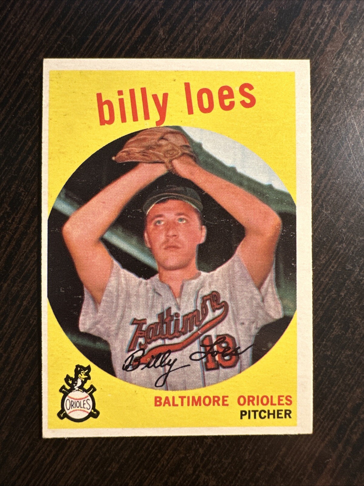 1959 TOPPS #336 BILLY LOES BALTIMORE ORIOLES EX-MT *Hot Corner Vintage* B