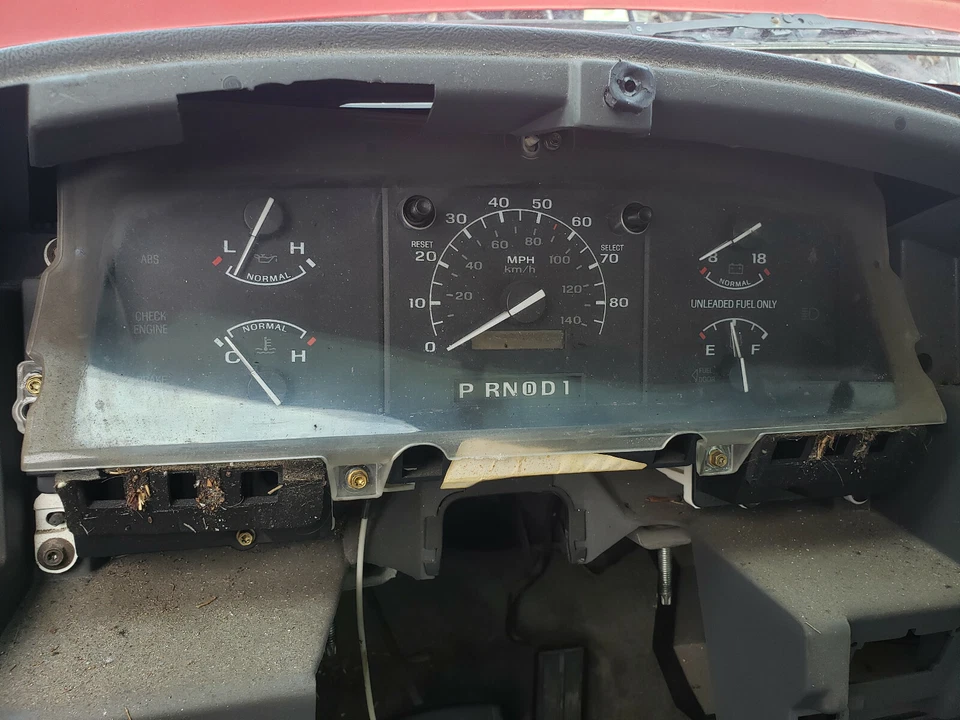 Medidores de velocímetro 1992-1997 Ford F150 F250 Bronco painel de instrumentos fabricante de equipamento original - Imagem 3 de 3