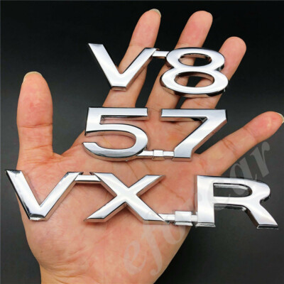 50pcs Chrome Metal VXR Car Grille Sticker Decoration VXR Car Styling