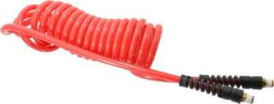PRO SOURCE 5/16'' ID, 1/4 Thread, 15' Long, Red or Blue Polyurethane Coiled & ...