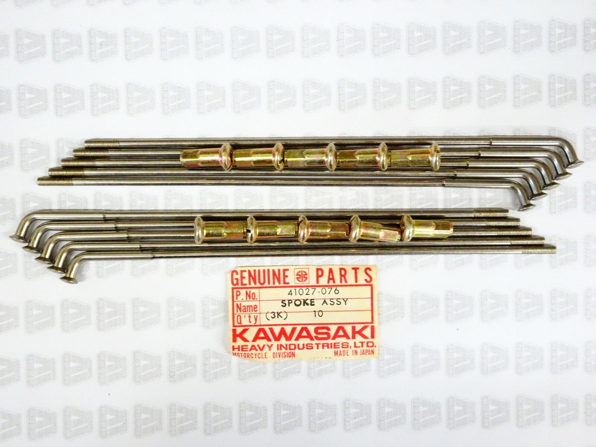 Kawasaki NOS NEW 41027-076 Rear Inner Spoke Assy (10) F12MX KX