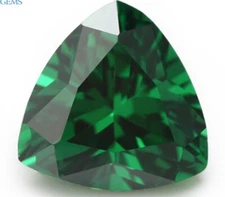 6x6 mm Columbia Natural Mined Green Emerald 1.15 ct Trillion Cut VVS Loose Gems