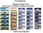 CR2032 CR2025 CR2016 3 Volt Lithium Powered Coin Batteries 2032 Choose UR Coins
