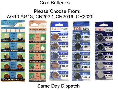 CR2032 CR2025 CR2016 3 Volt Lithium Powered Coin Batteries 2032 Choose UR Coins