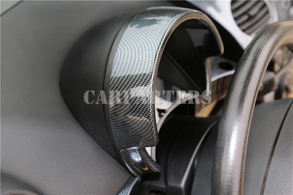 For VW Beetle Carbon Look Dashboard Instrument Panel Edge Trim Cover 1998-2010 - image 3 of 4