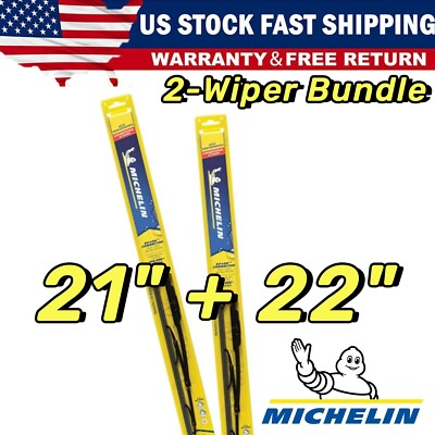 Matched Set of 2 Wipers 22''+21'' For Michelin Wiper Blades - 32-220 32-210