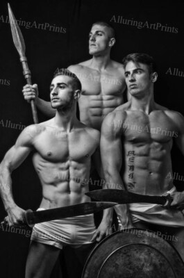 Male Models Photo Print Muscular Handsome Shirtless Gym Hunk Abs -383B