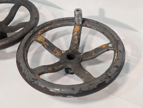 12" Cast Iron 5 Spoke Curved Hand Wheel USA Made