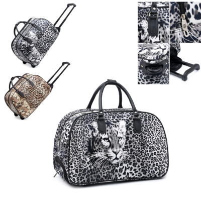 leopard print holdall
