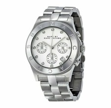 NEW MARC JACOBS BLADE SILVER TONE,CRYSTALS DIAL,BRACELET WATCH MBM3100