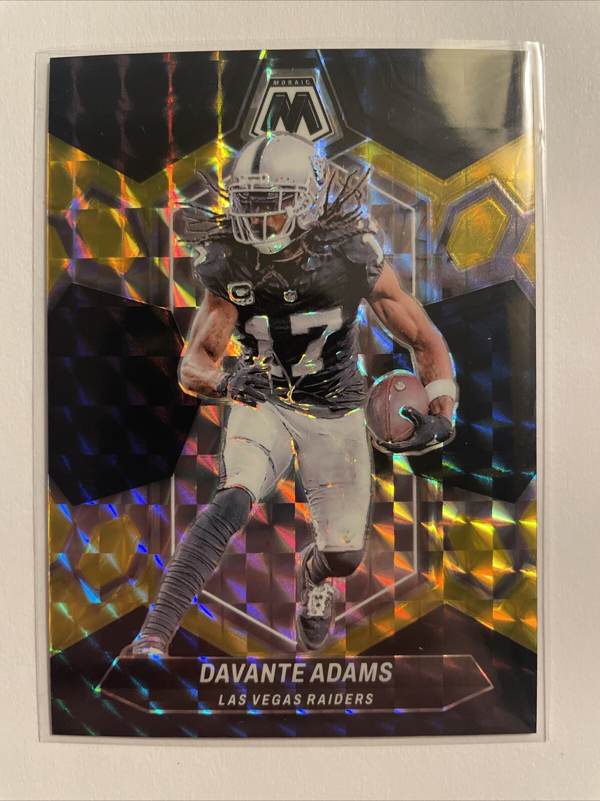 2024 Panini Mosaic - #115 Davante Adams Black Gold Mosiac Choice /8